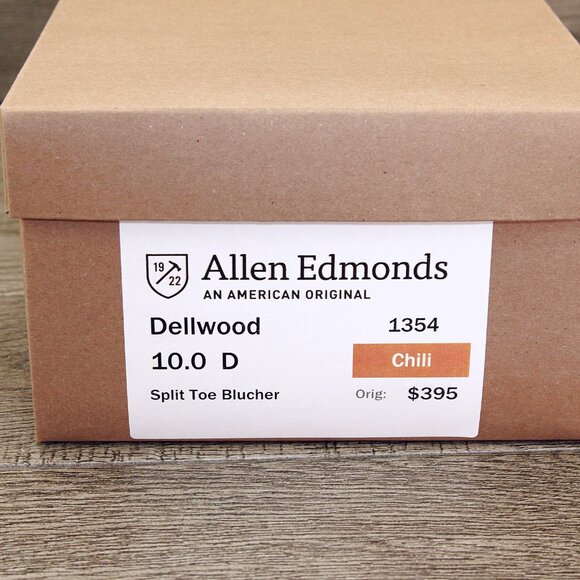Allen Edmonds DELLWOOD Split Toe Blucher 10 D Chili * add $15 new Trees main image 12